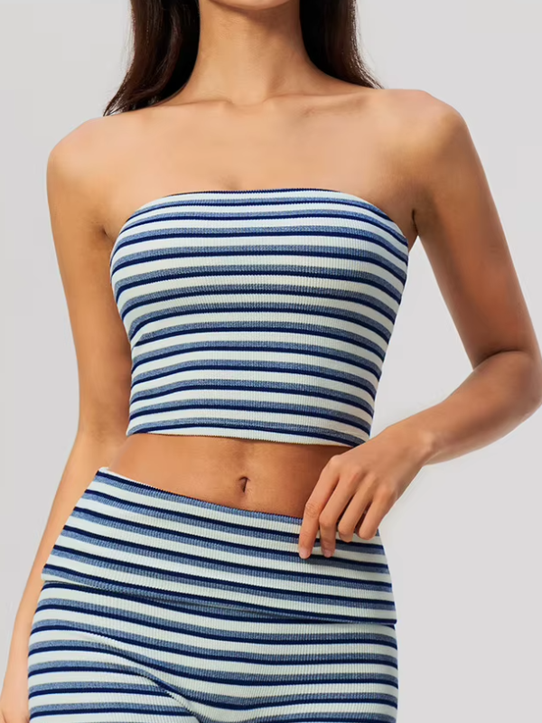 Bandeau Yoga Rayé - bleu marine / S