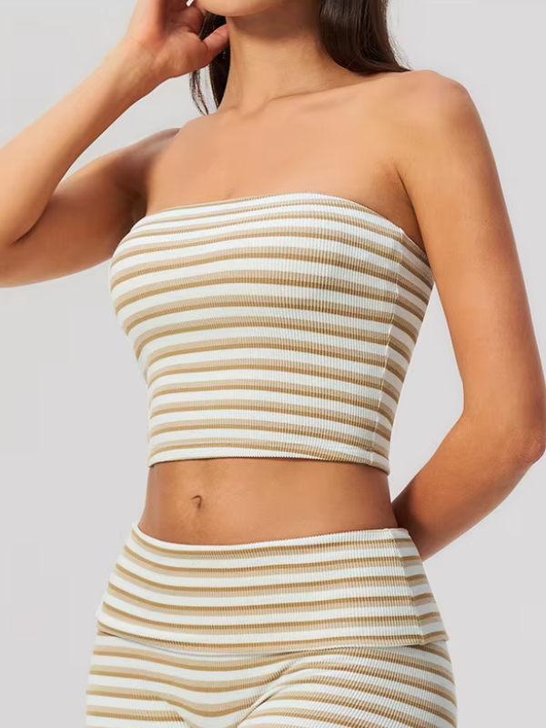 Bandeau Yoga Rayé - kaki / S