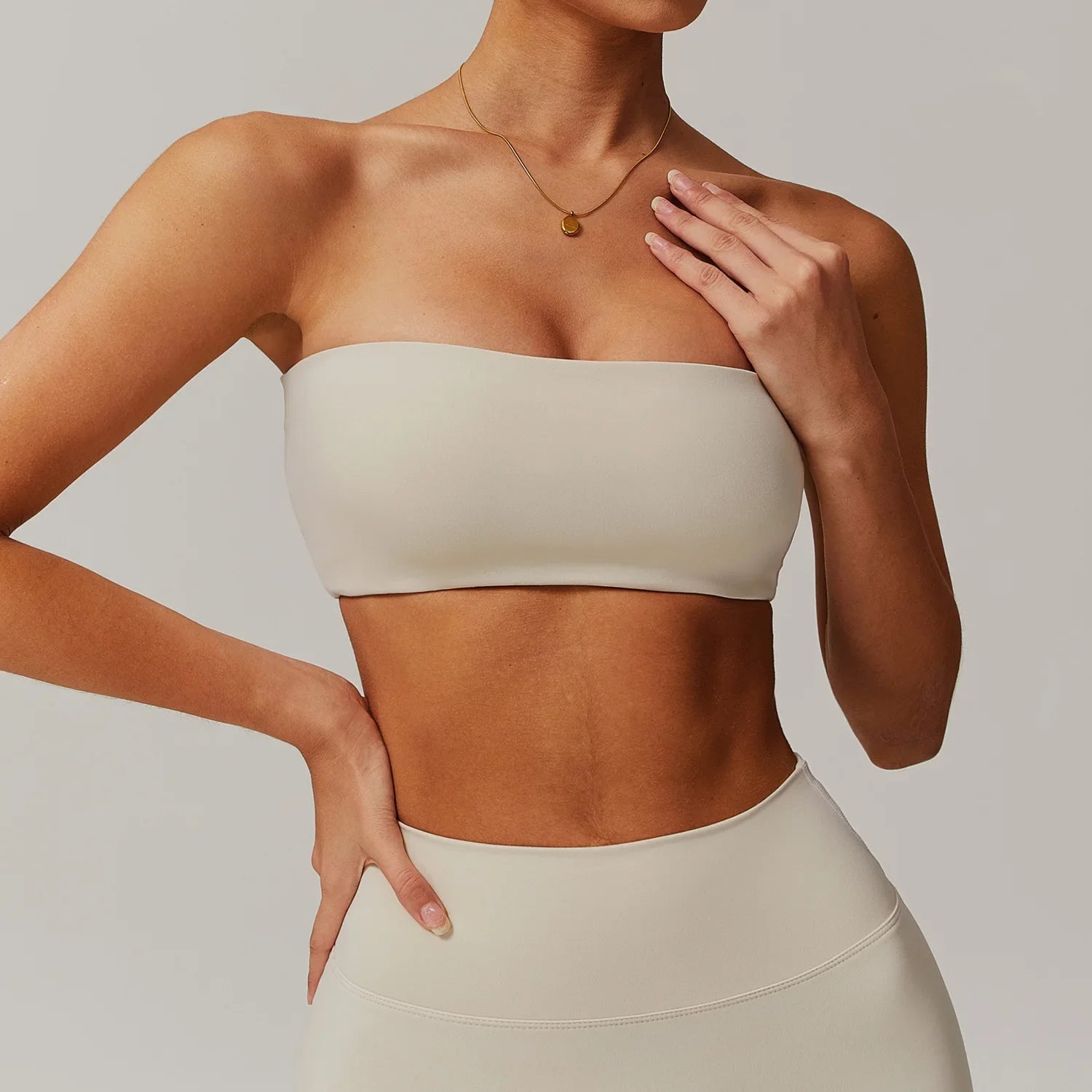Brassière Bandeau Sport - beige / S