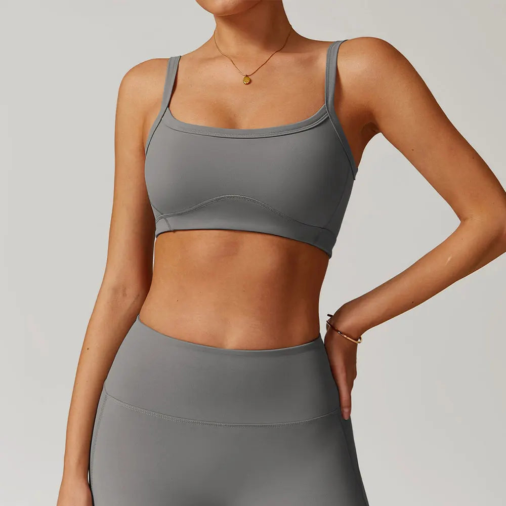 Brassière Dos Carré - gris / S
