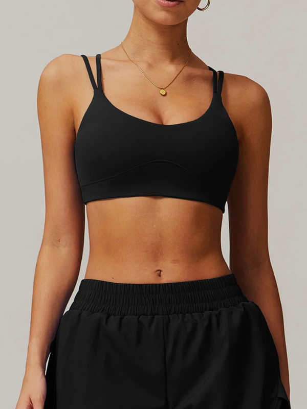 Brassière Dos Croisé Graphique - noir / S