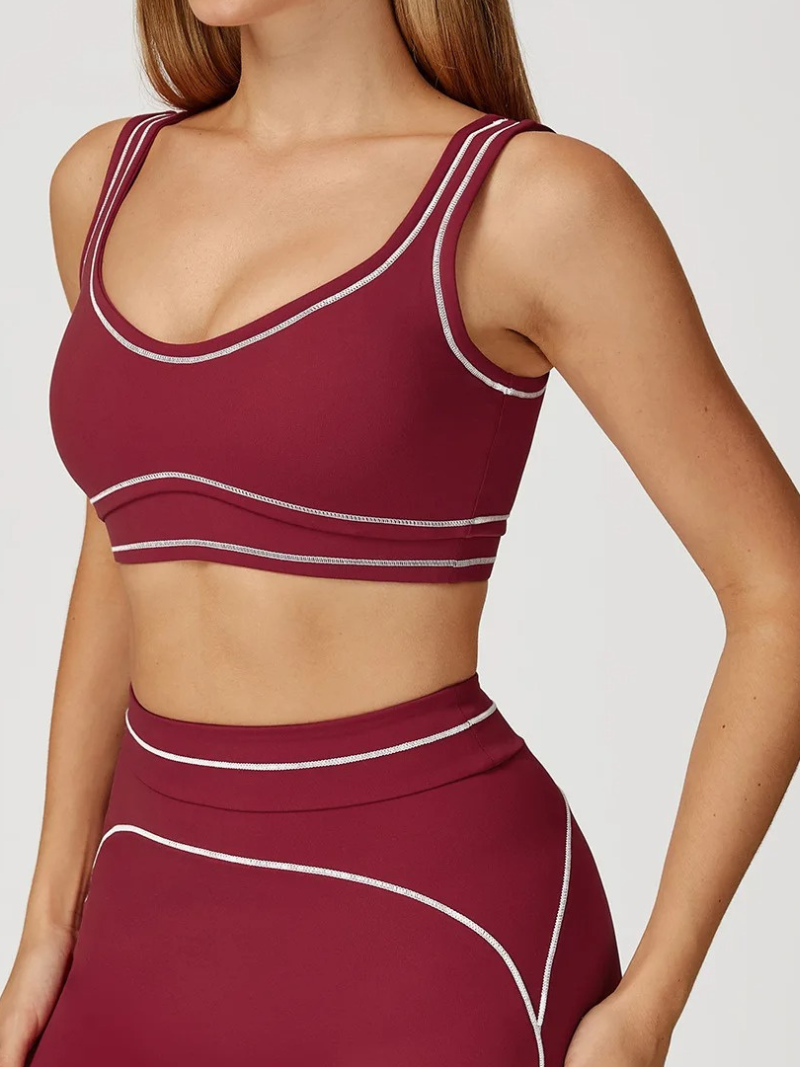 Brassière Sport Elégante - bordeaux / S