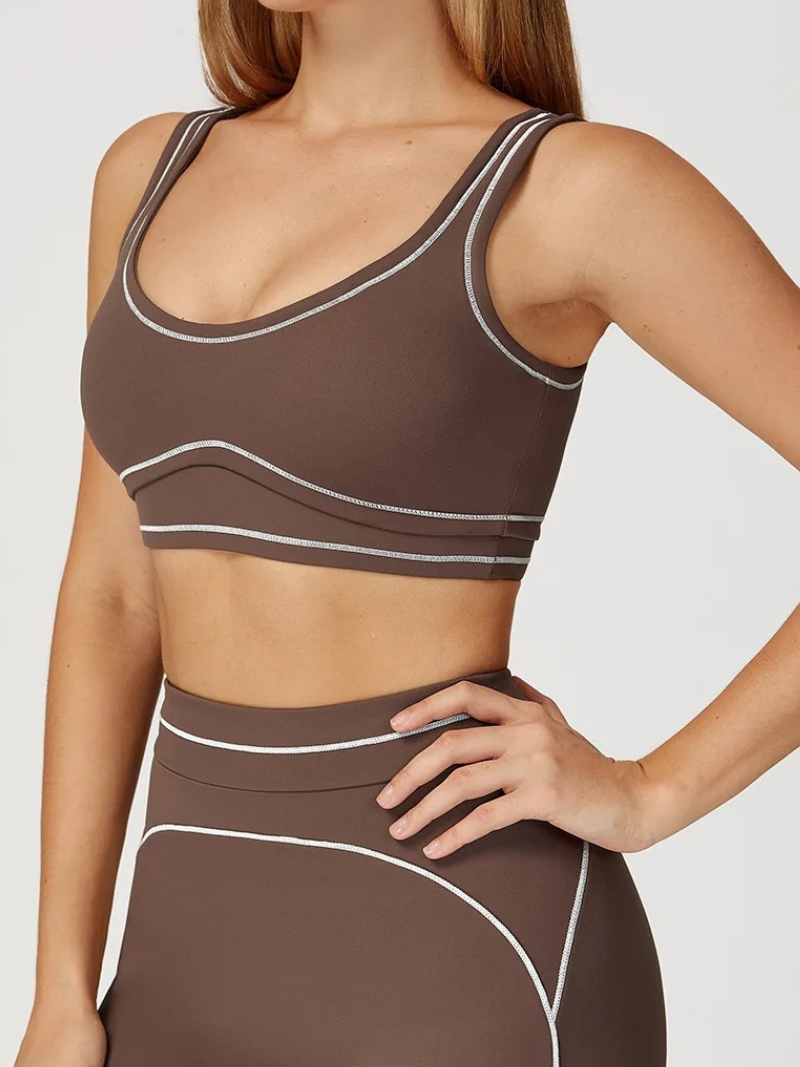 Brassière Sport Elégante - marron / S