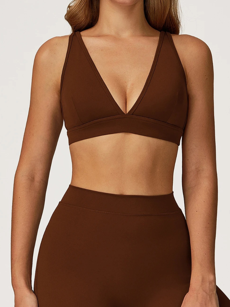 Brassière Sport Féminine - marron / S