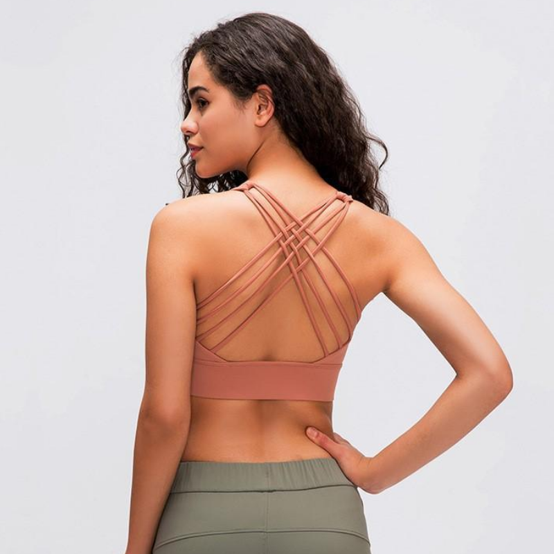 Brassière Yoga Ashtanga - Pêche / S