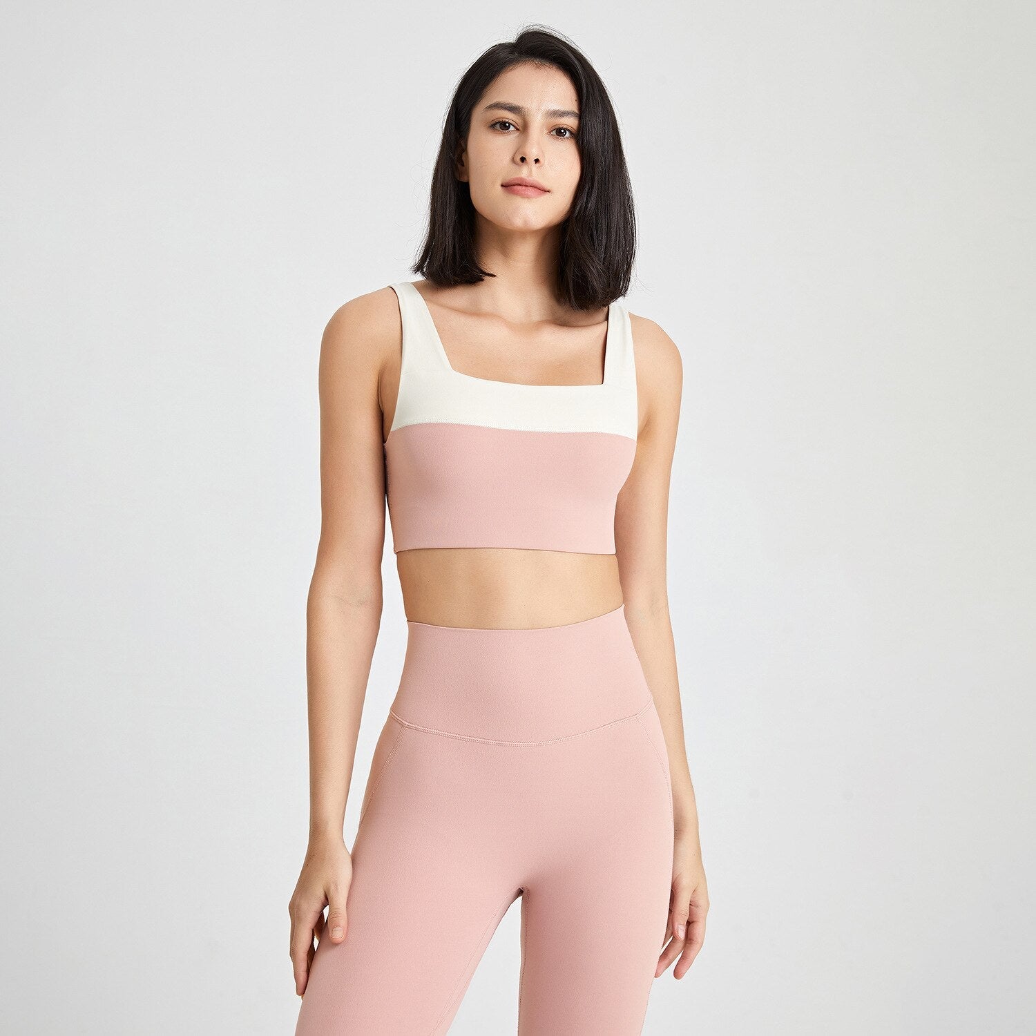 Brassière Yoga Bicolore - Rose / S