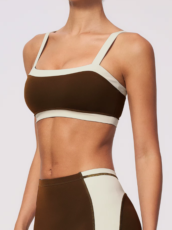 Brassière Yoga Contrastée