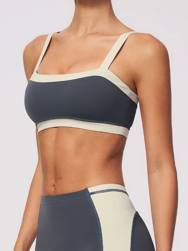 Brassière Yoga Contrastée