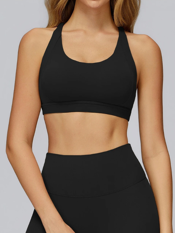 Brassière Yoga Croisée Elégante - noir / S