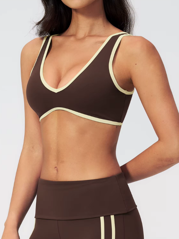 Brassière Yoga Décolleté V
