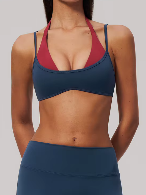 Brassière Yoga Double - bleu marine / S