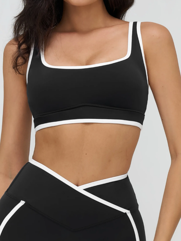 Brassière Yoga Doubles Bretelles - noir / S