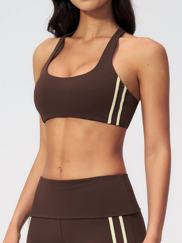 Brassière Yoga Nageur - marron foncé / S