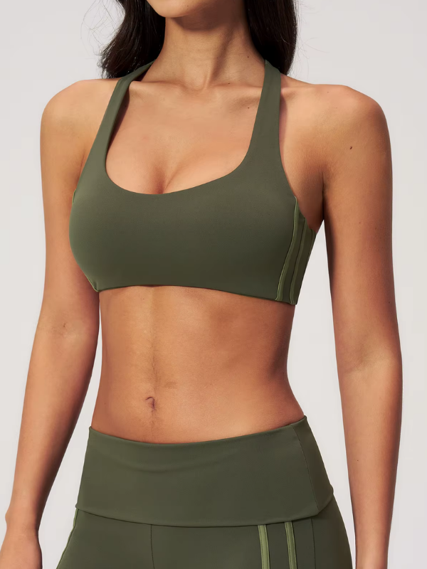 Brassière Yoga Nageur - vert militaire / S