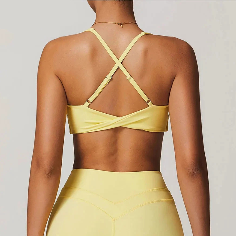 Brassière Yoga Puja - jaune pastel / S