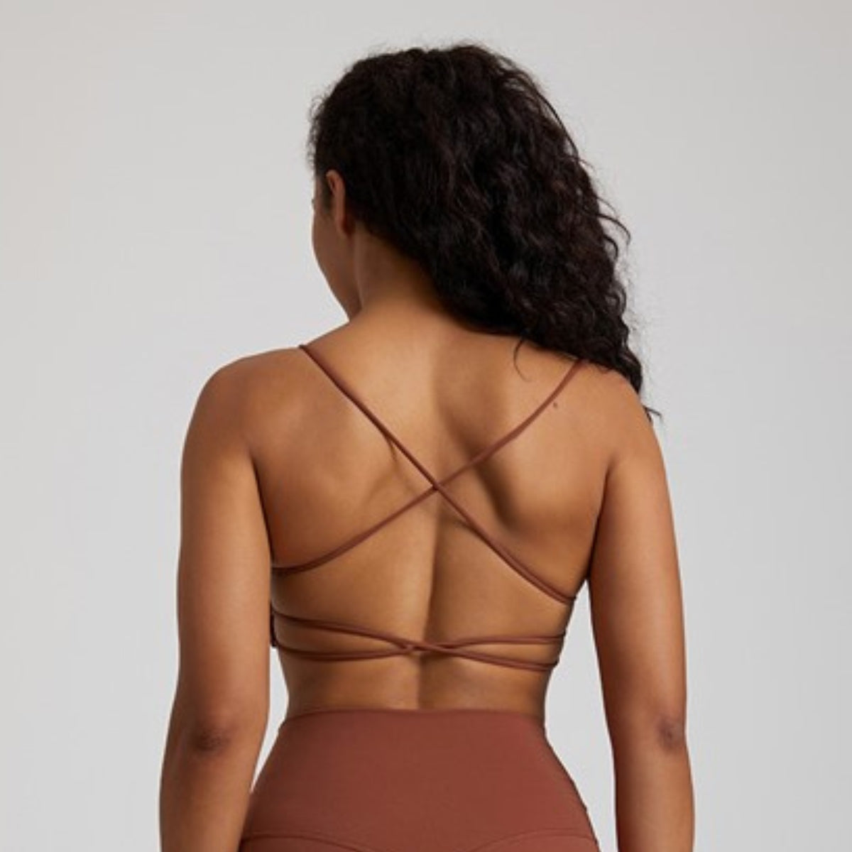 Brassière Yoga Sensuelle - marron / S