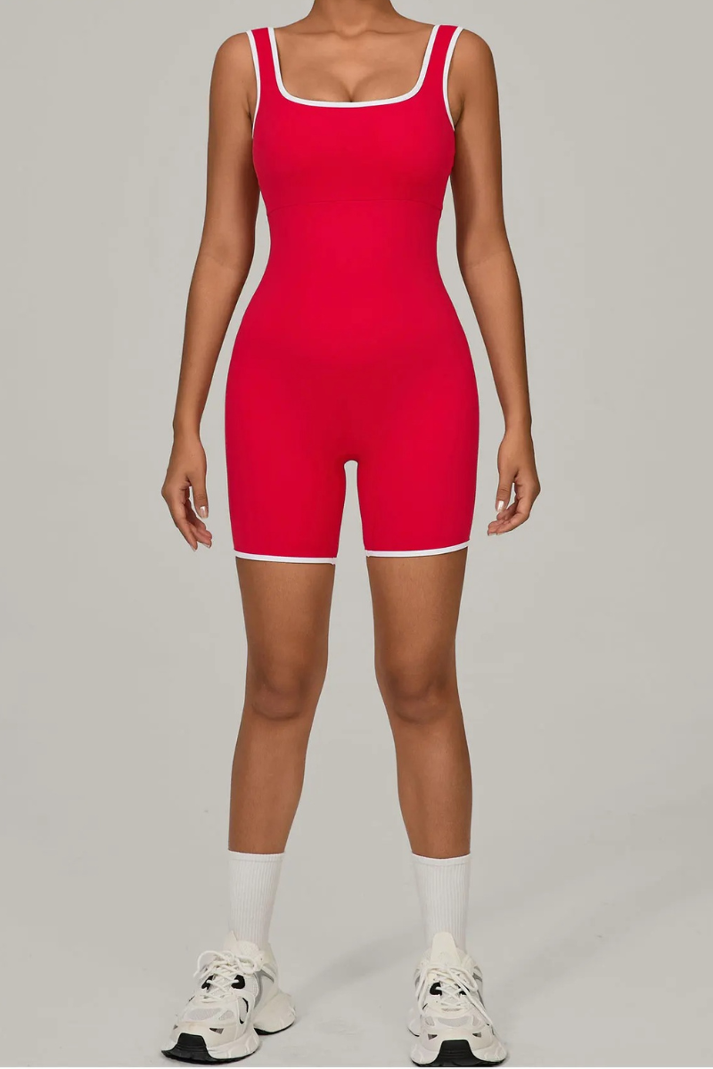 Combi Yoga Femme - rouge / S