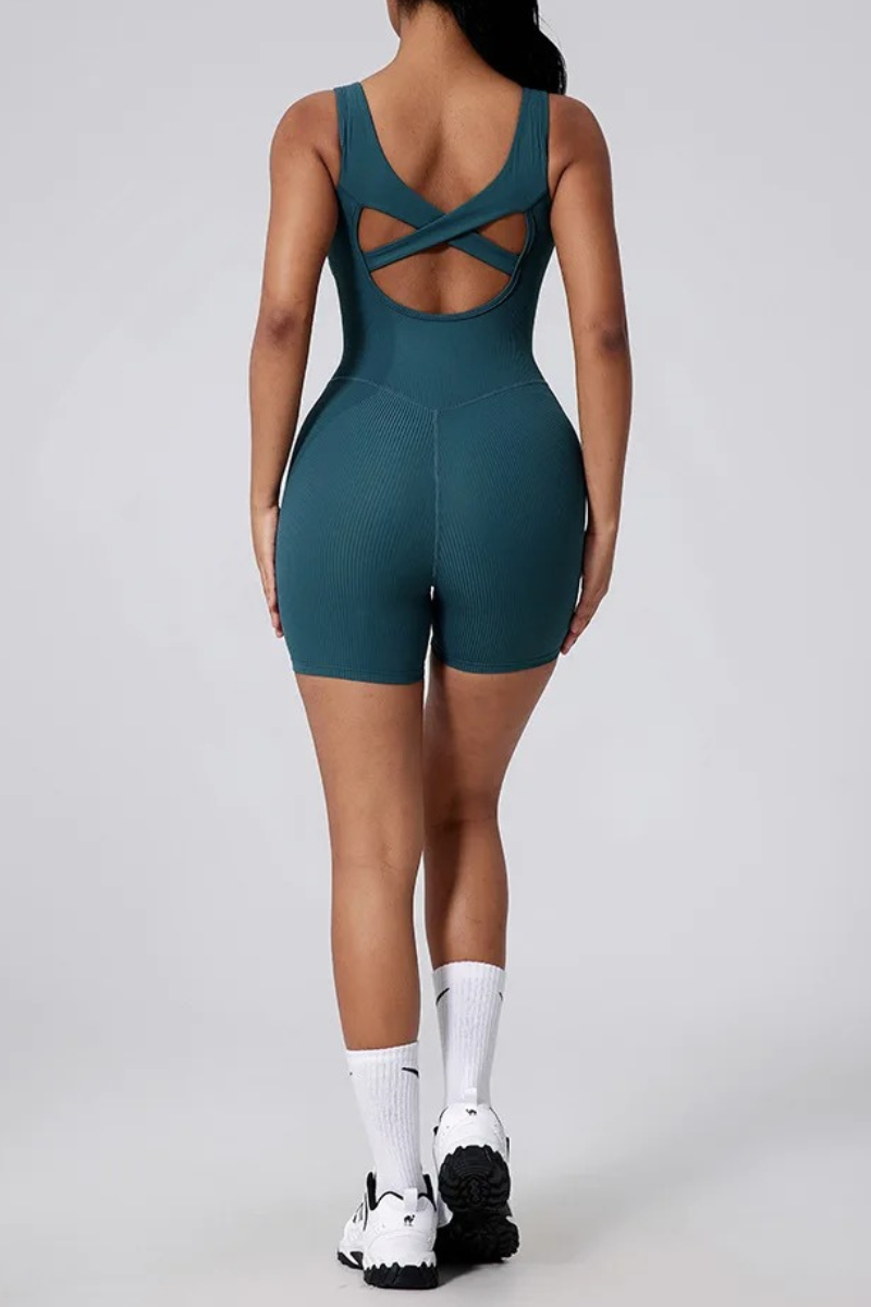 Combinaison Short Sport - bleu canard / S