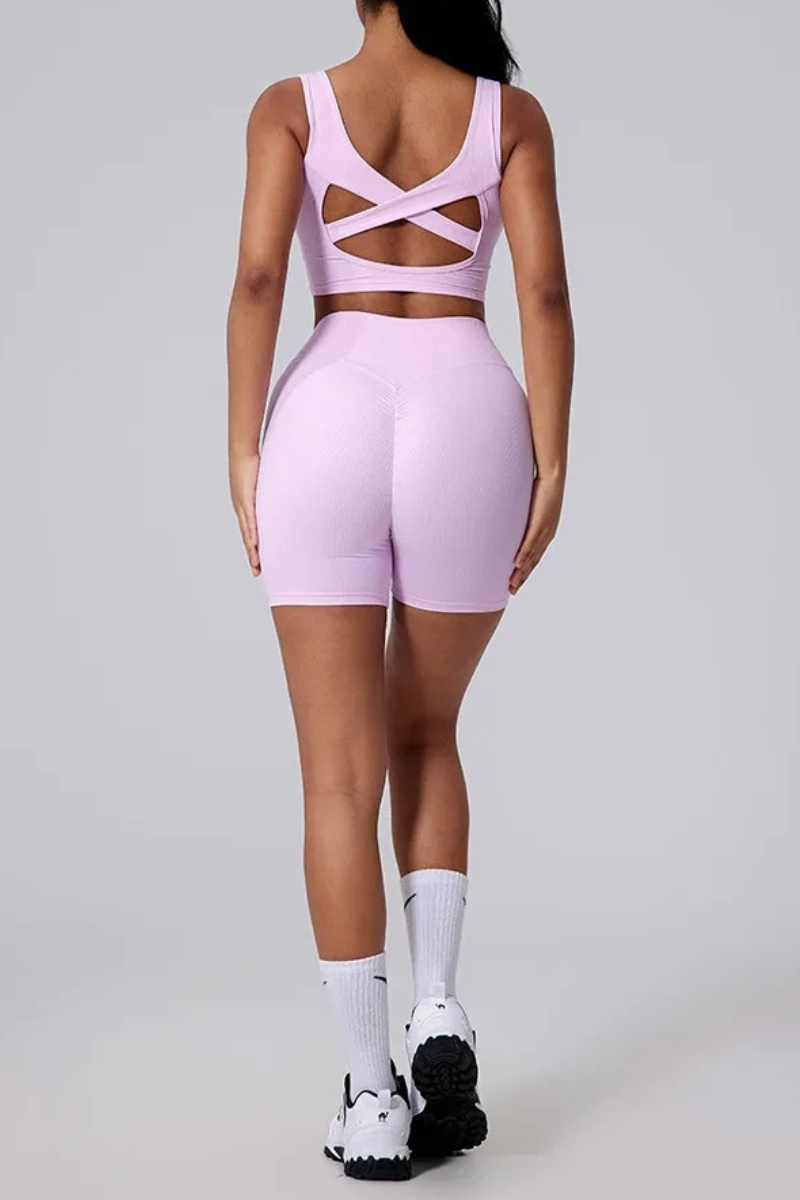 Combinaison Short Sport - rose clair / S