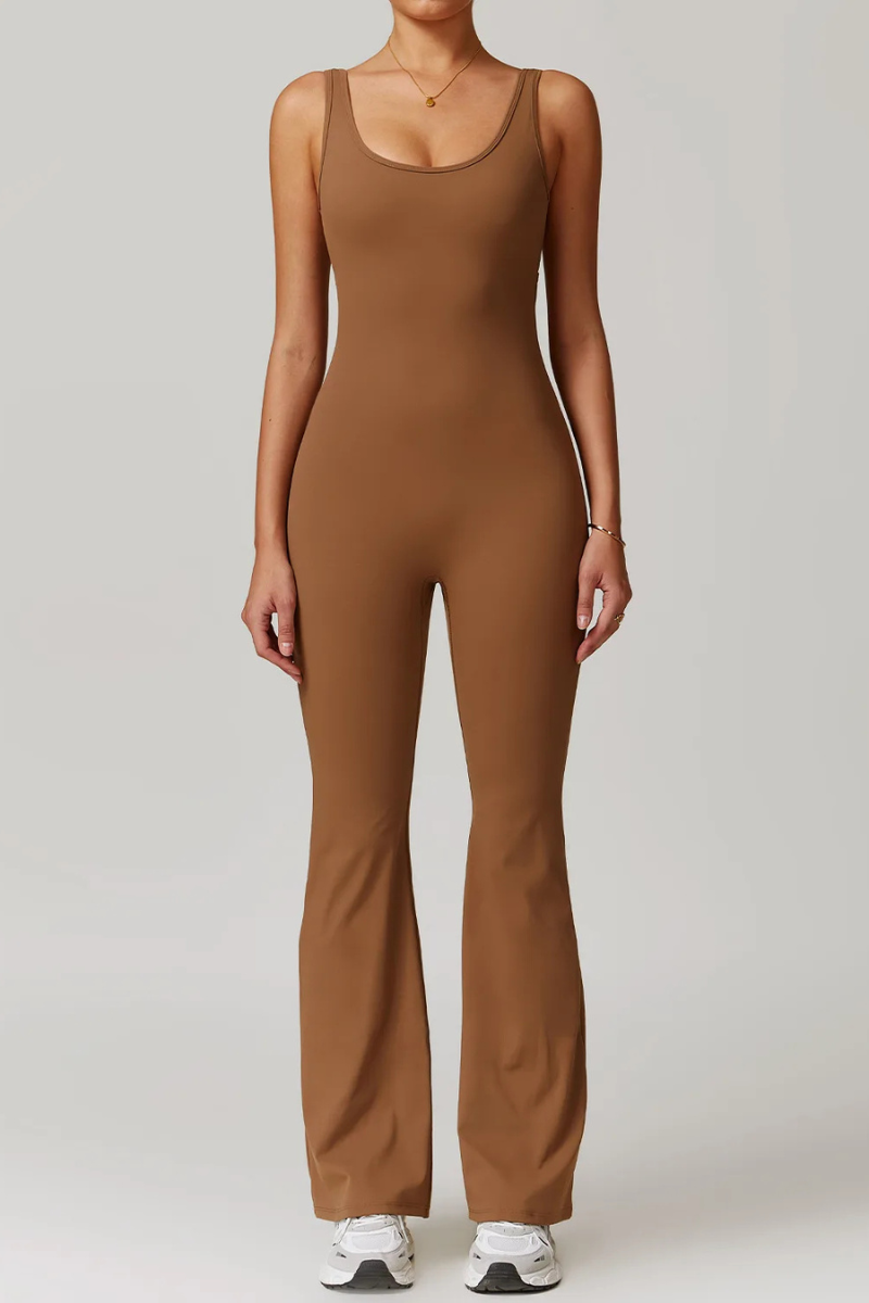 Combinaison Sport Femme Fitness - marron / S