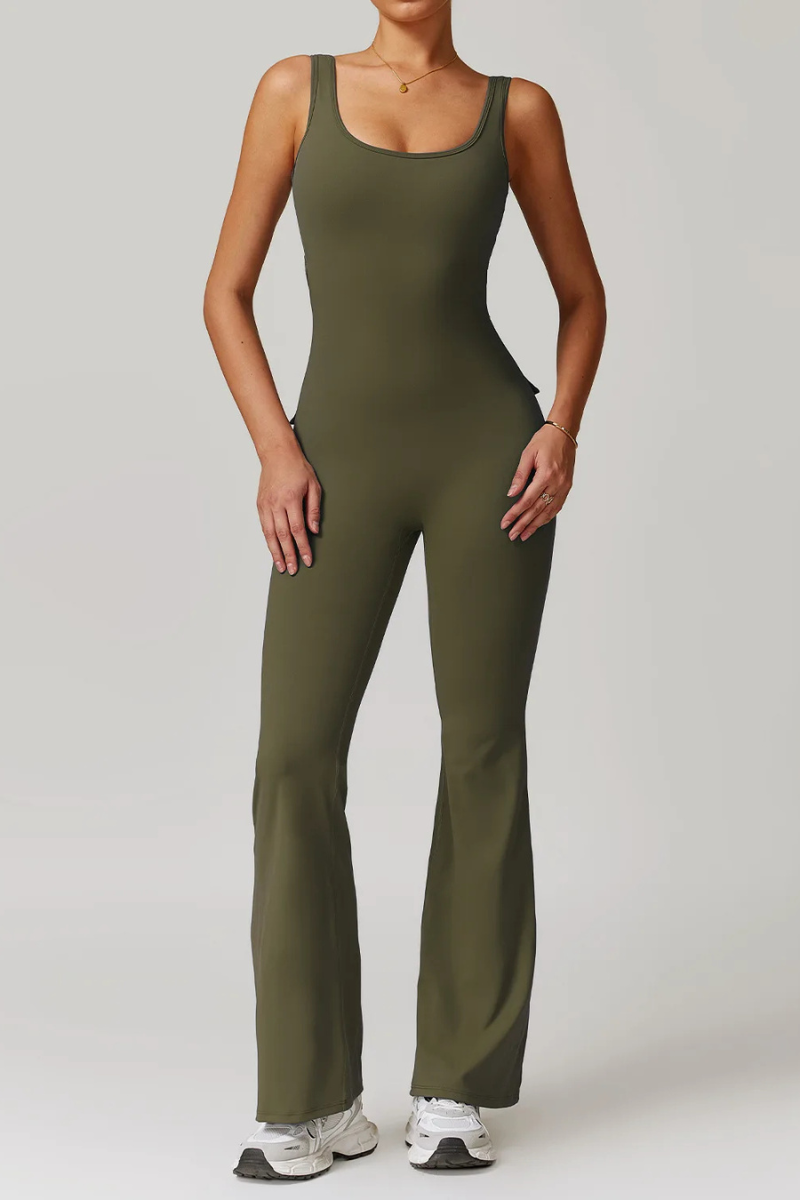 Combinaison Sport Femme Fitness - vert militaire / S