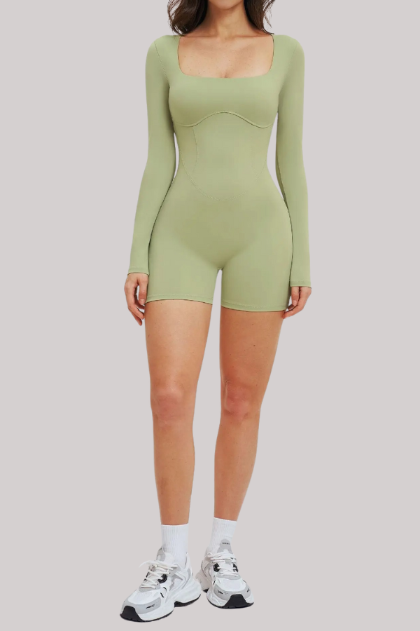 Combinaison Yoga Dos Ouvert - vert clair / S