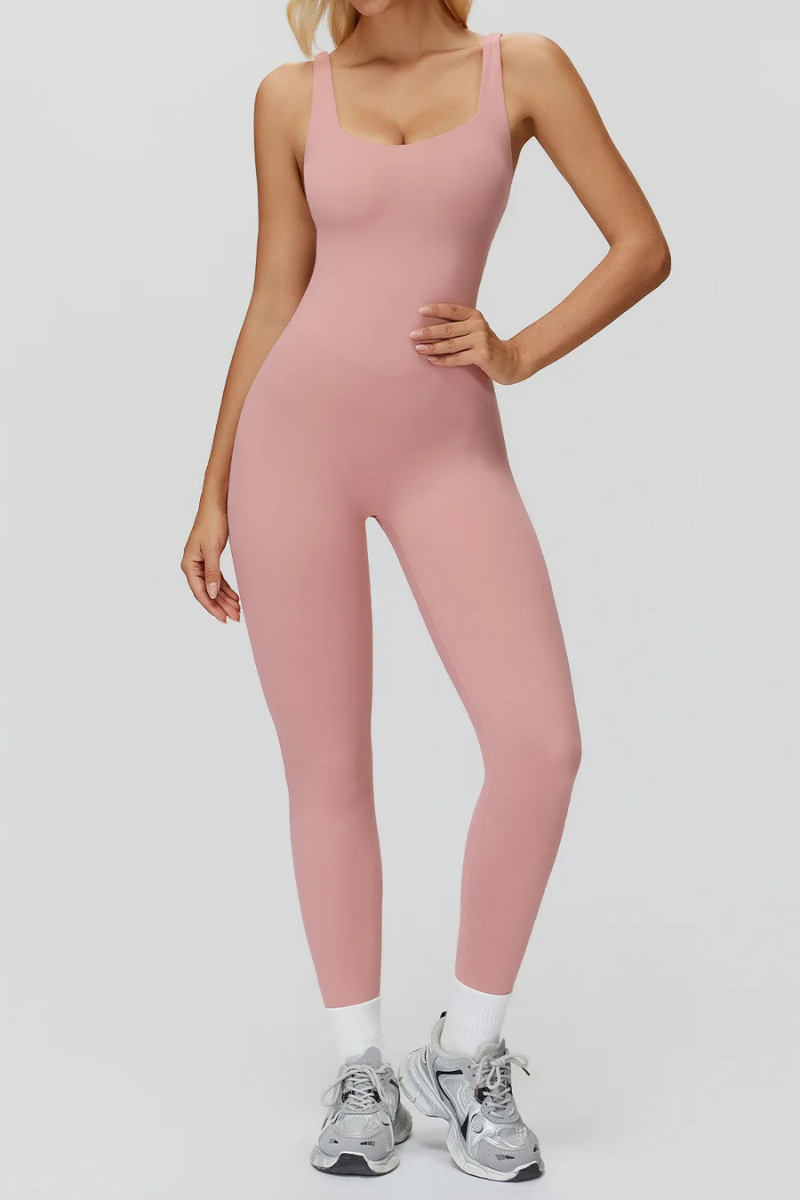 Combinaison Yoga Elégante - rose clair / S