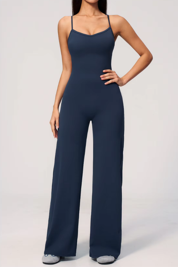 Combinaison Yoga Evasée - bleu marine / S