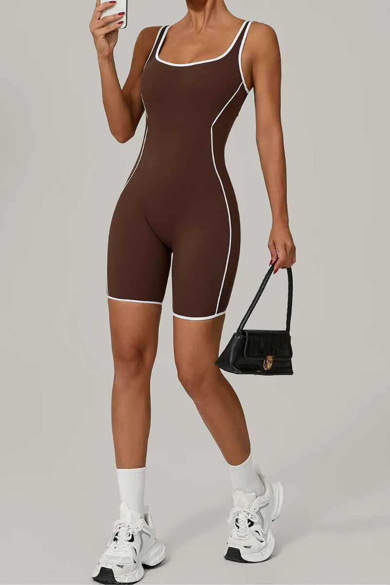 Combishort Sport Femme - marron / S