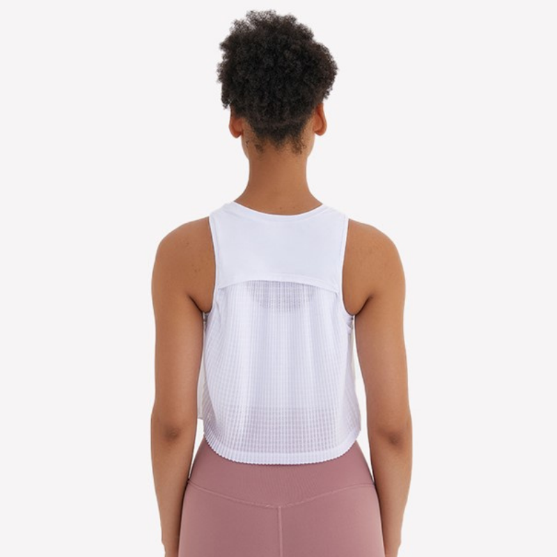 Débardeur Cotelé Yoga Blanc - Blanc / XS