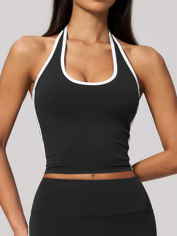 Débardeur Yoga Col Halter - noir / S