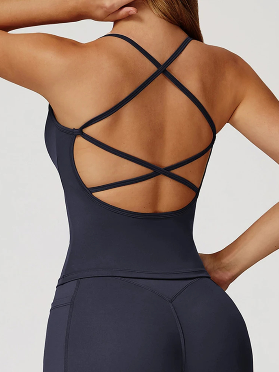Débardeur Yoga Dos Croisé