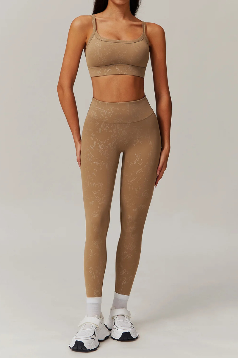 Ensemble Legging Sport Femme - caramel / S