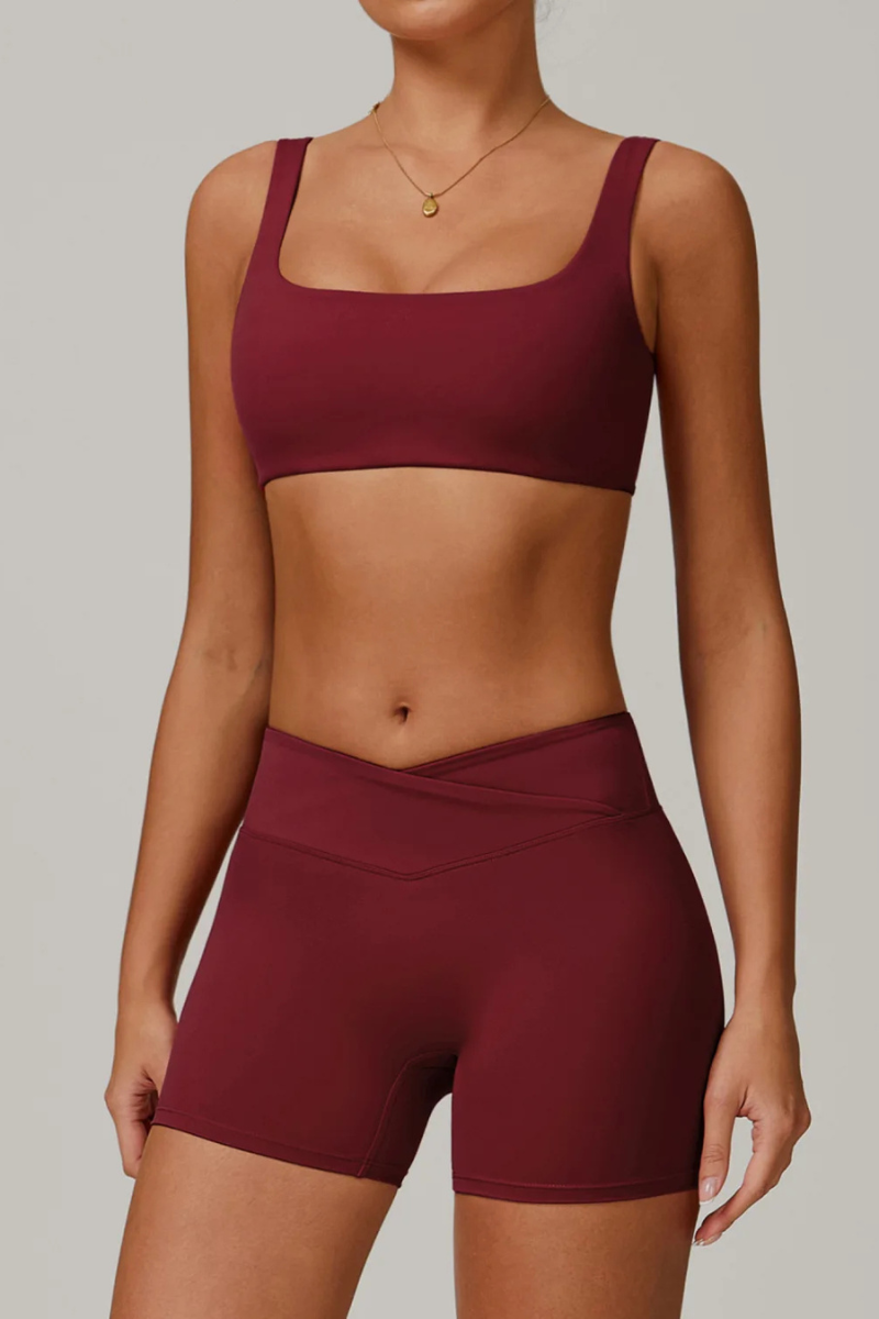Ensemble Short Sport Femme - bordeaux / S