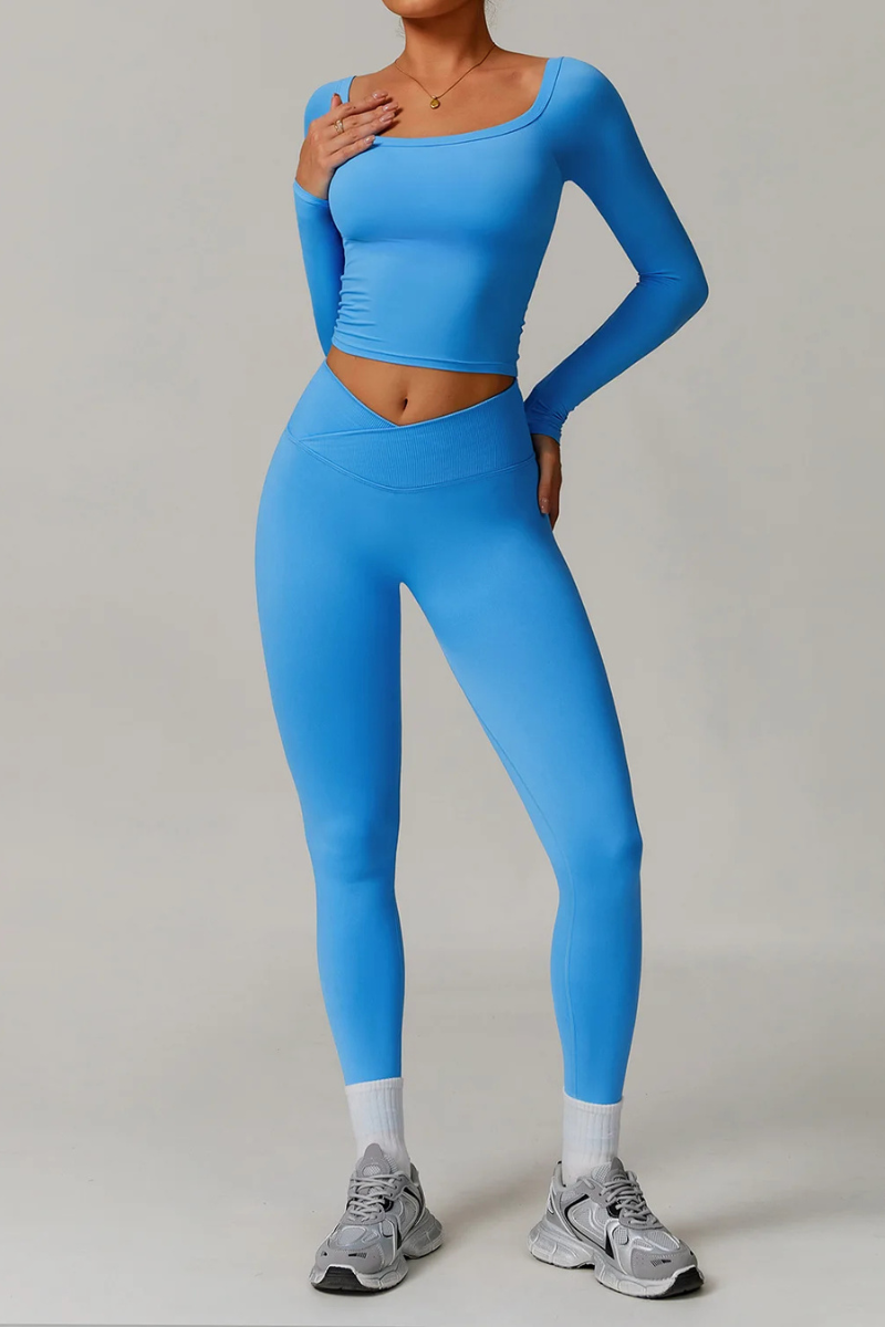 Ensemble Sport Femme Manche longue - bleu clair / S