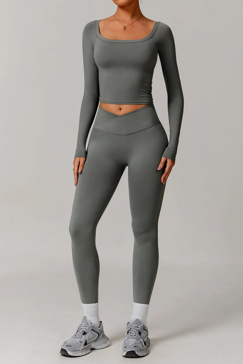 Ensemble Sport Femme Manche longue - gris / S