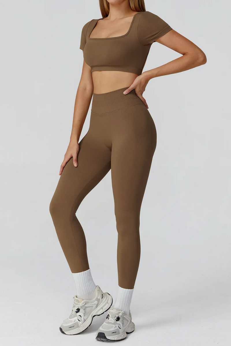 Ensemble Sport T-shirt Legging - kaki / S