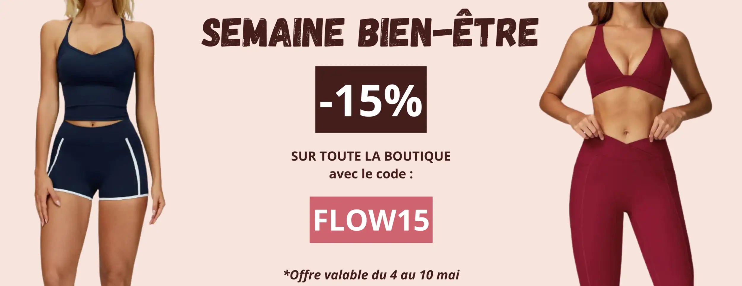 Ensemble de vêtements de sport bleu marine et bordeaux avec un crop top à bretelles fines, short taille haute ou leggings avec bordure blanche sur les côtés.