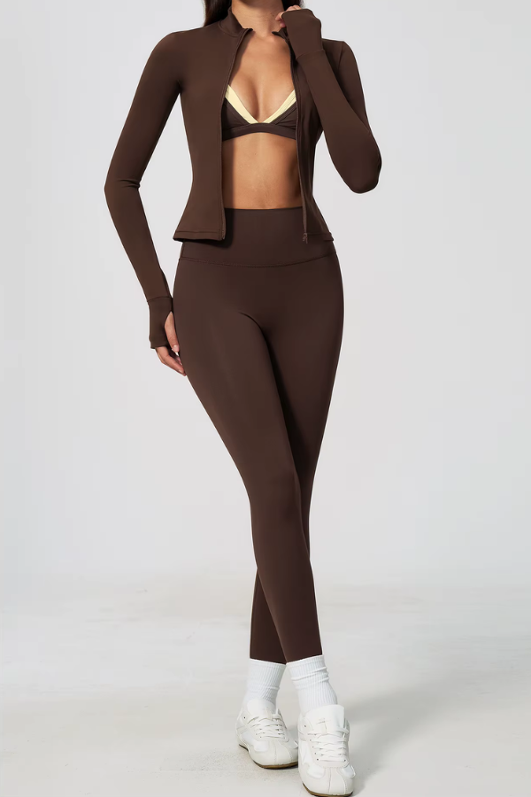 Ensemble Yoga Complet - marron foncé / S