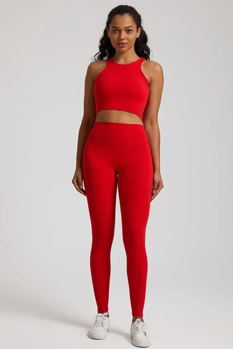 Ensemble Yoga Dos Nageur - rouge / XS