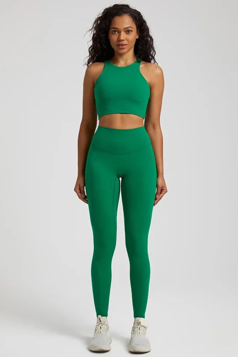 Ensemble Yoga Dos Nageur - vert / XS