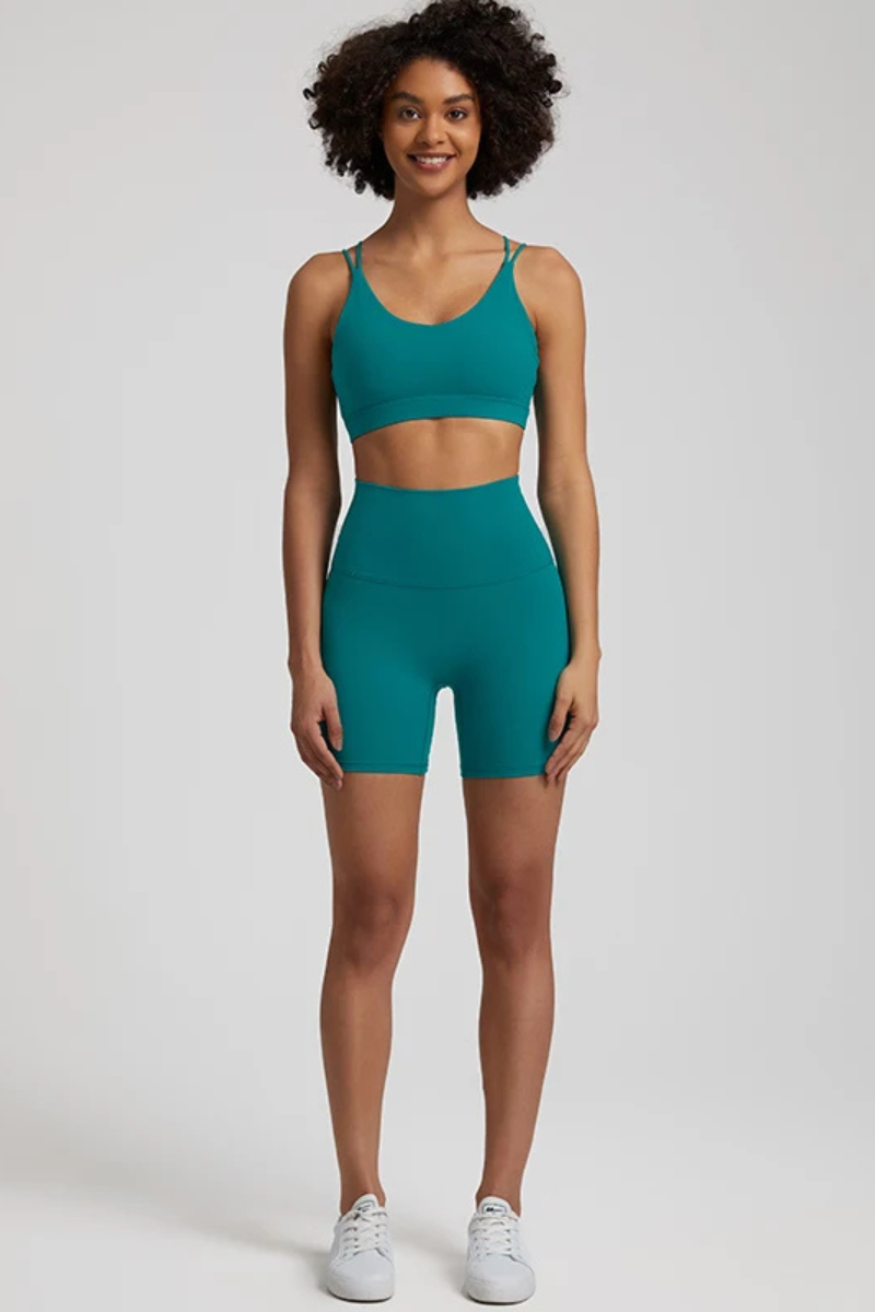Ensemble Yoga Féminin - bleu turquoise / XS