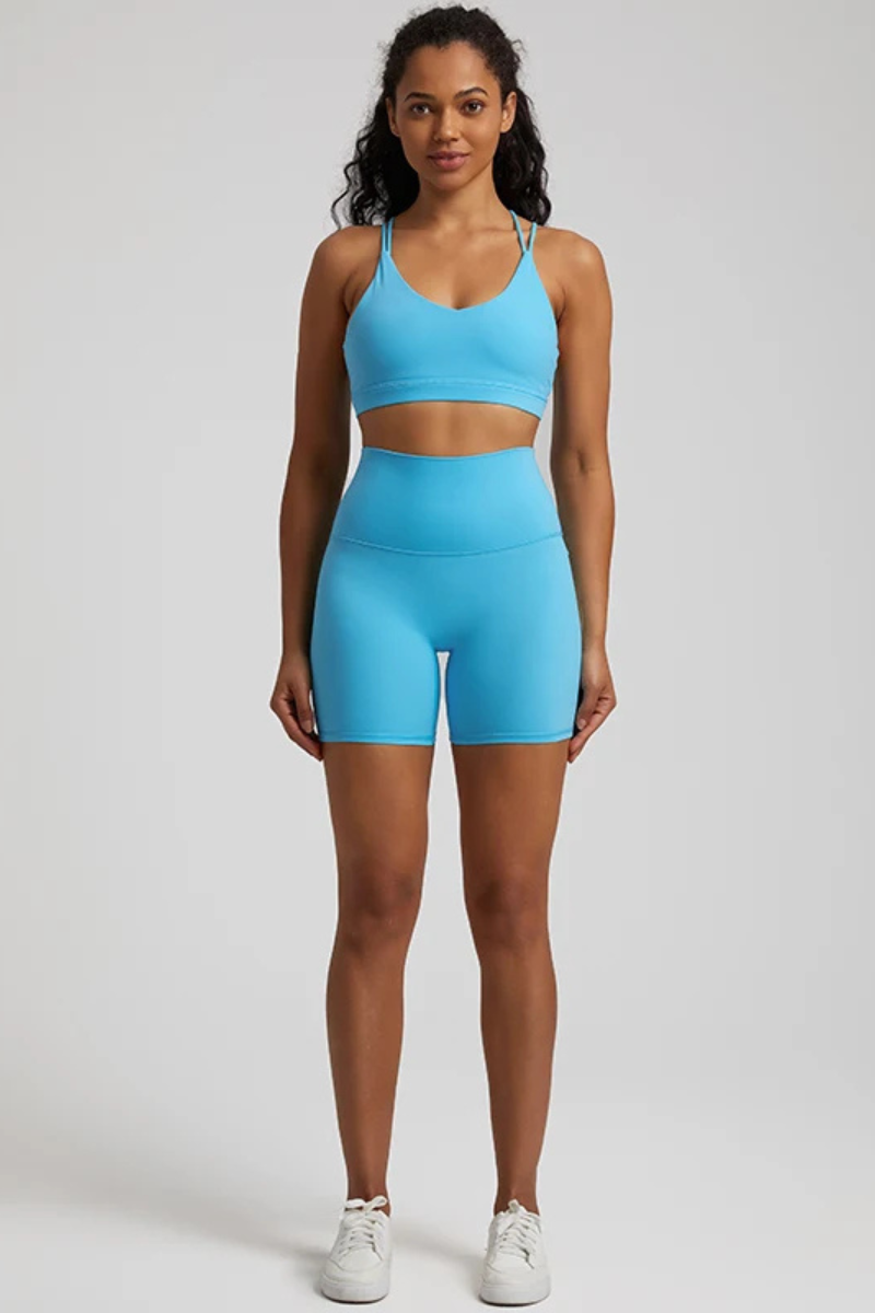 Ensemble Yoga Féminin - bleu clair / XS