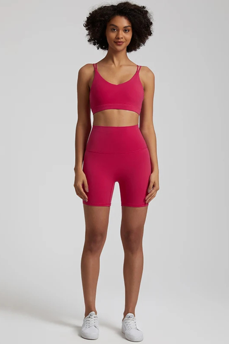 Ensemble Yoga Féminin - rose foncé / XS