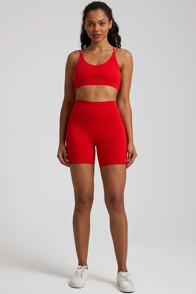 Ensemble Yoga Féminin - rouge / XS
