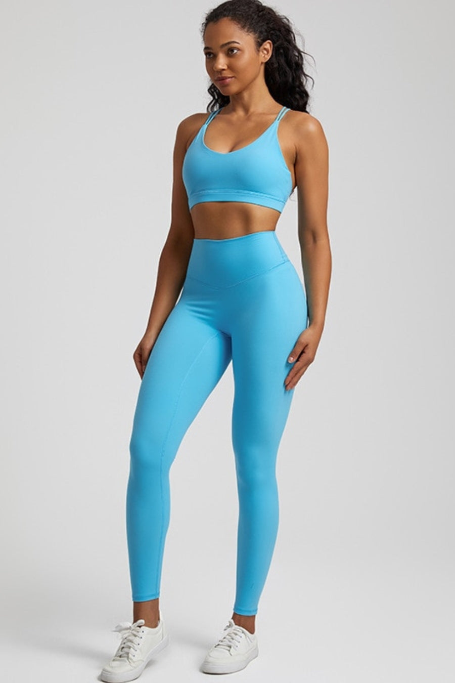 Ensemble Yoga Femme Yantra - bleu clair / S