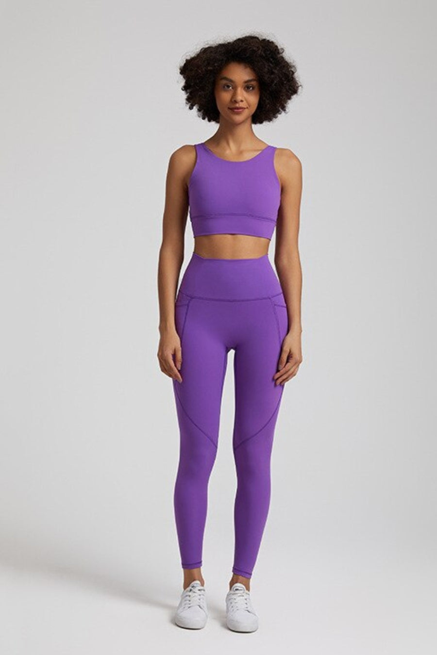 Ensemble Yoga Legging & Brassière - violet / S