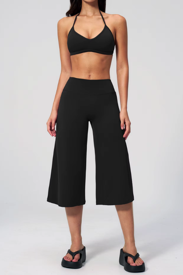 Ensemble Yoga Pantacourt Ample - noir / S