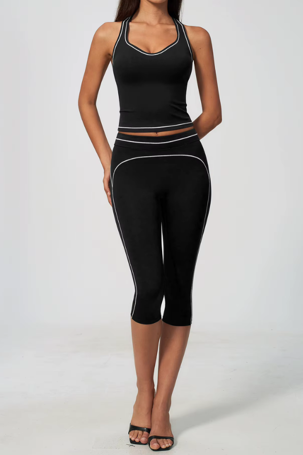Ensemble Yoga Pantacourt Sculptant - noir / S