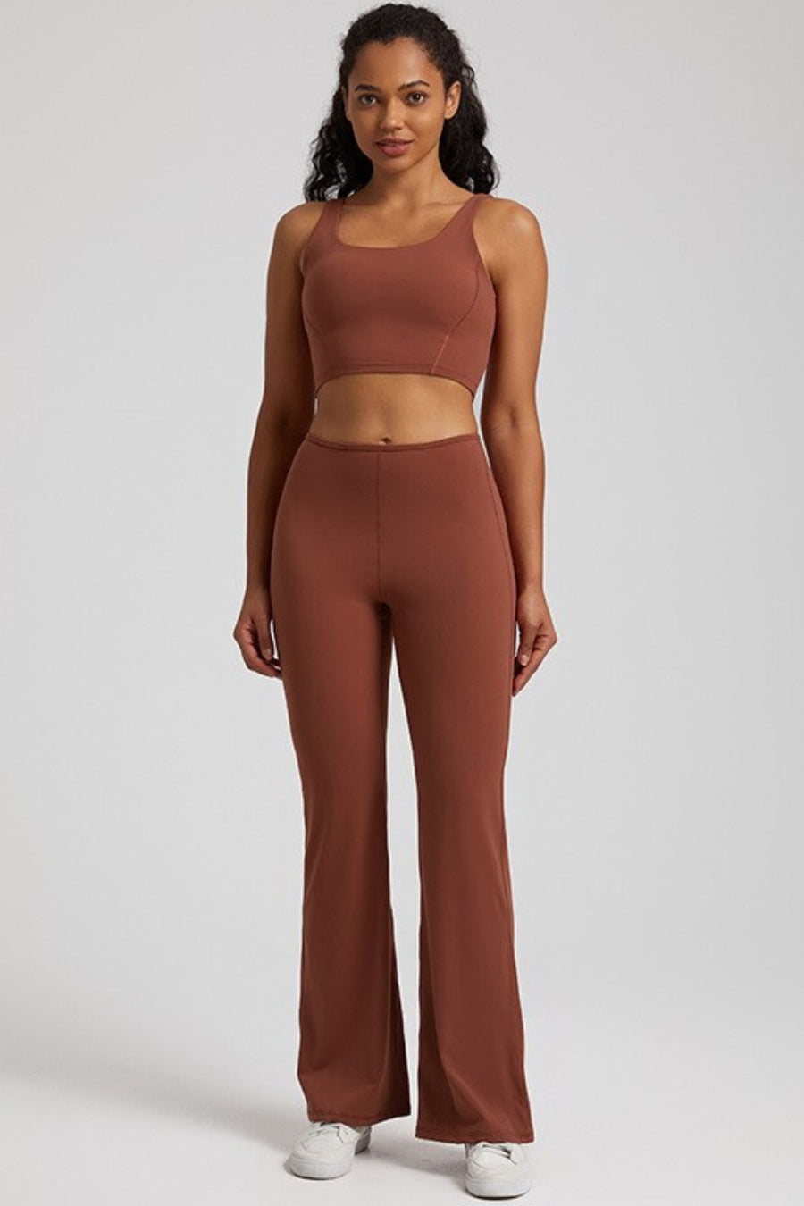 Ensemble Yoga Pantalon & Brassière - marron / S